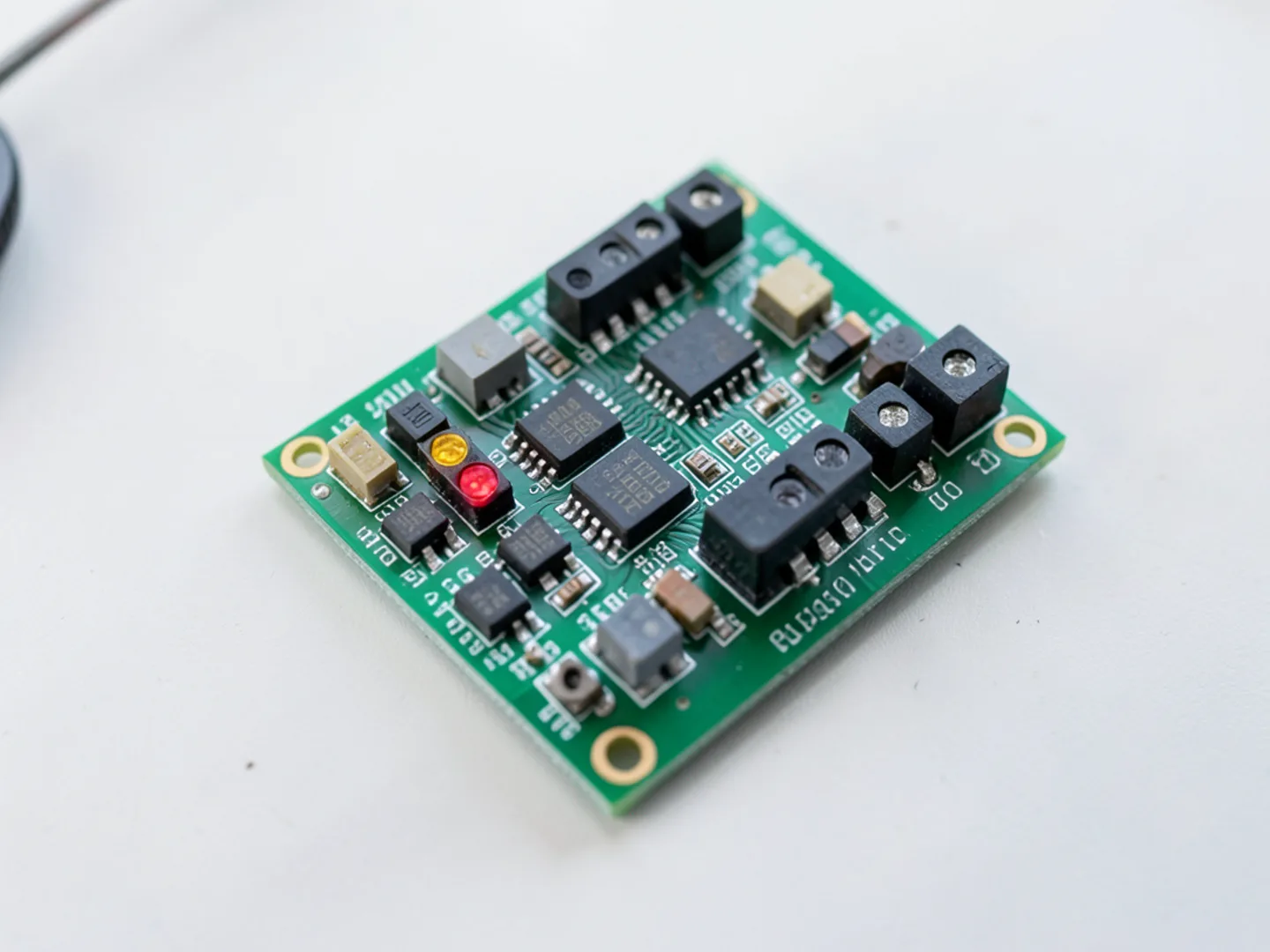 Integrated electronic furnace control circuit board with diagnostic LEDs